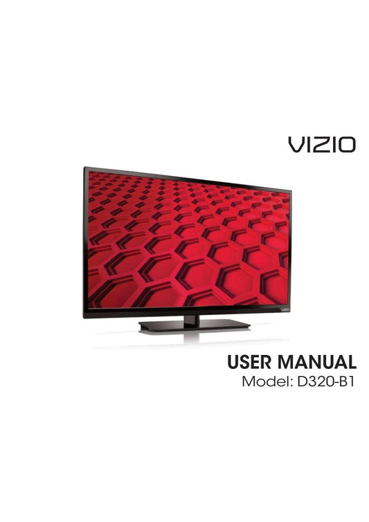 Vizio D320B1 TV Operating Manual