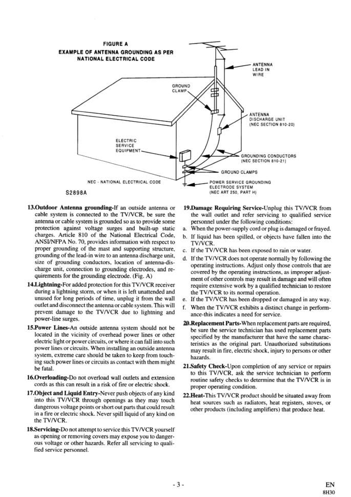 Philips CSC313E D3913CLC D3913LC VCR Operating Manual