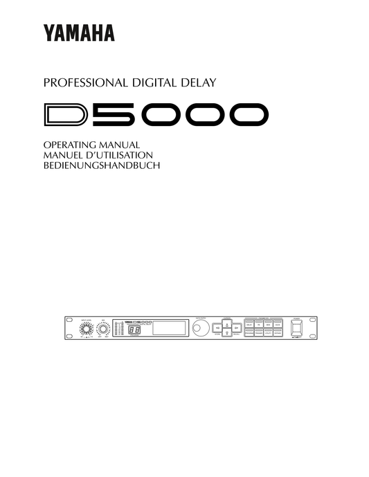 Yamaha D5000 Professional Digital Delay Owner/ User Manual (Pages: 42)
