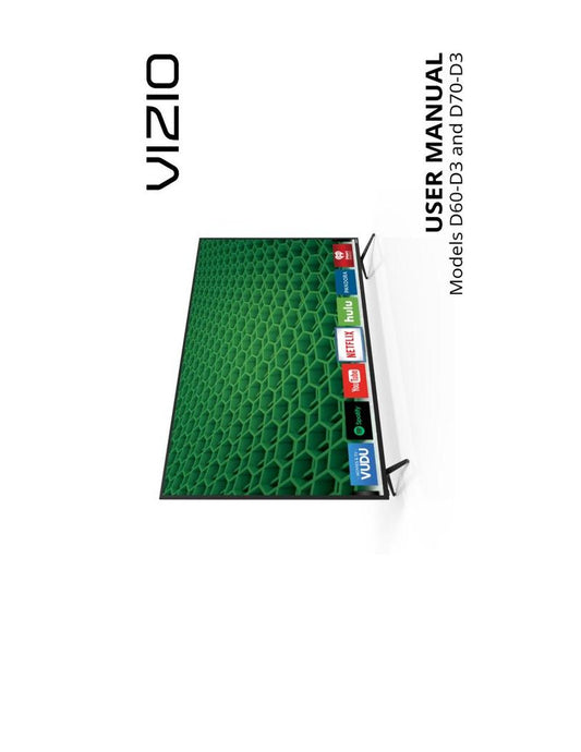 Vizio D70-173D3 TV Operating Manual