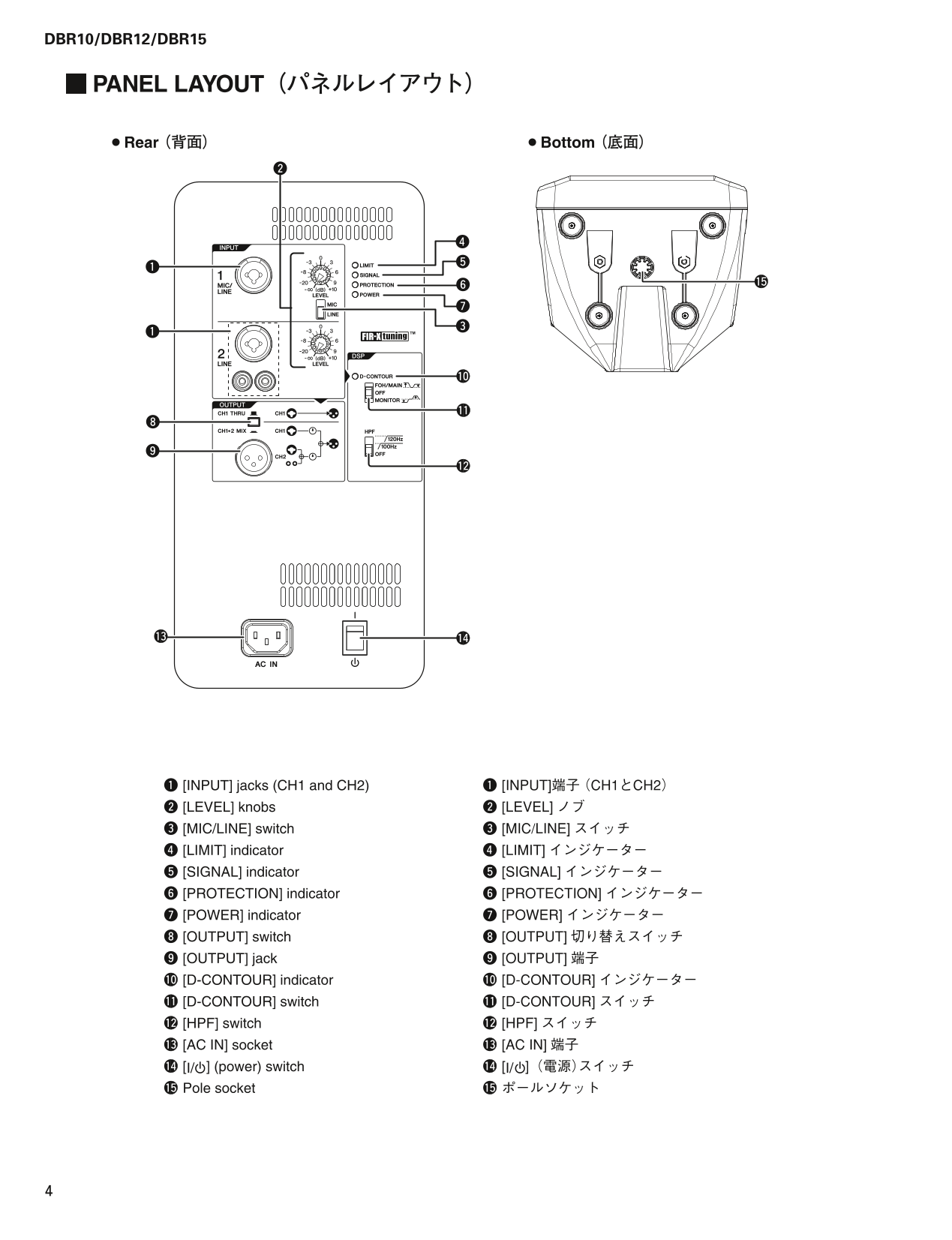 Yamaha DBR10, DBR12 & DBR15 Speaker System Service Manual (Pages: 109)