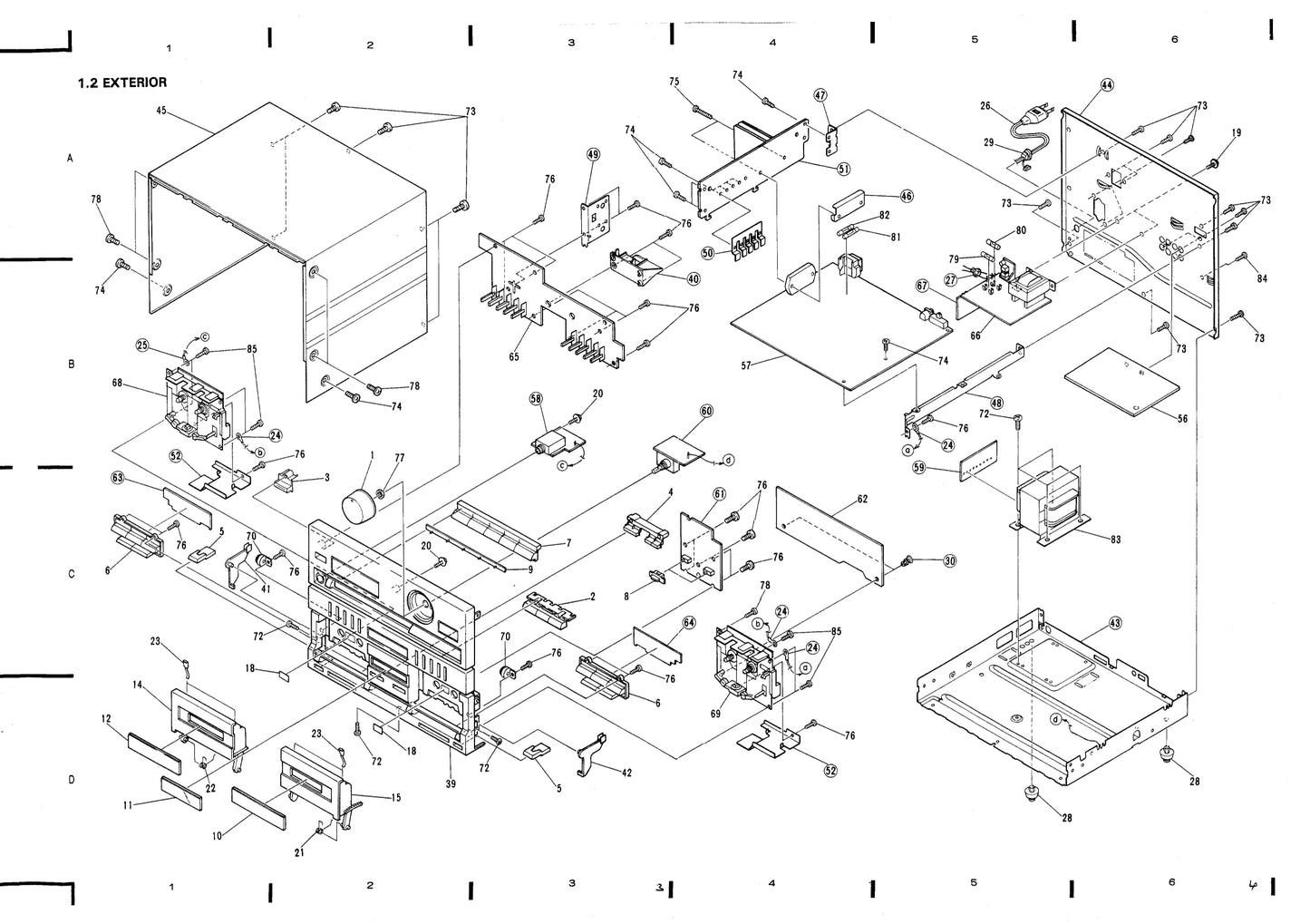 Pioneer DC-Z73 Double Cassette Tape Deck Amplifier Service Manual (Pages: 37)
