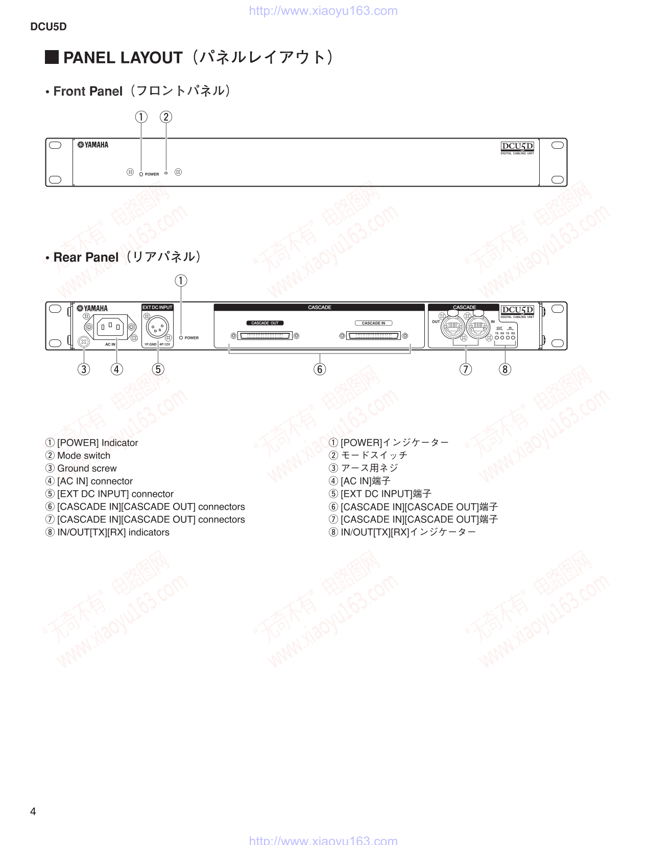 Yamaha DCU5D Digital Cabling Unit Service Manual (Pages: 43)