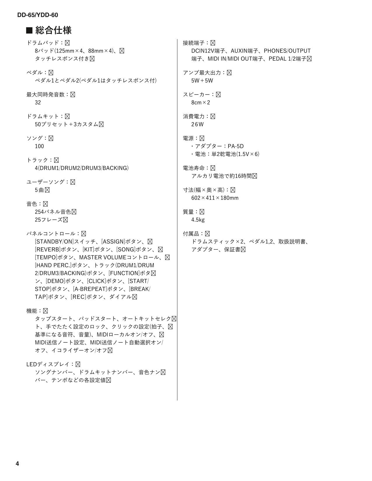 Yamaha DD-65 & YDD-60 Digital Percussion Drum Machine Service Manual (Pages: 45)