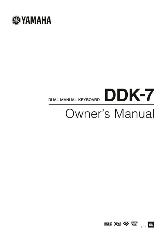 Yamaha DDK-7 Dual Manual Keyboard Piano Owner's/ User Manual (Pages:264)