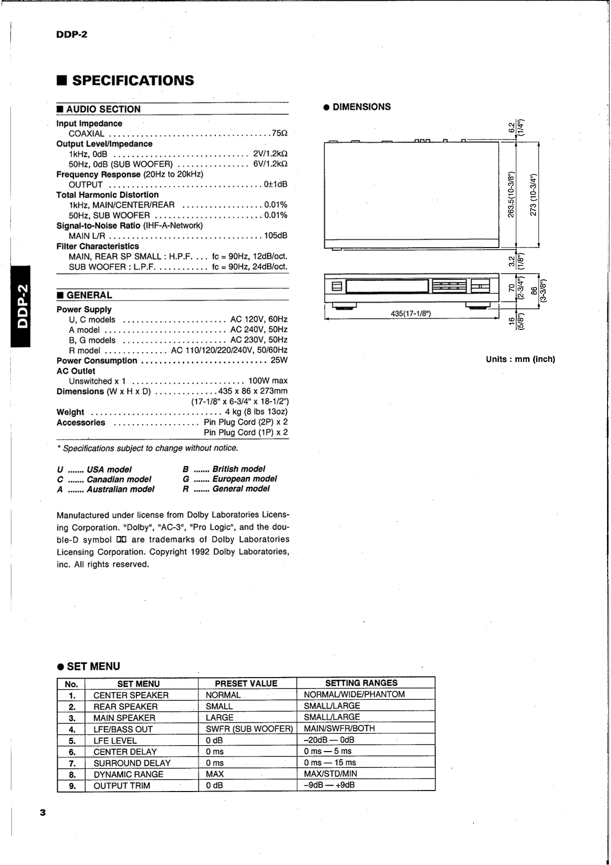 Yamaha DDP-2 Digital Processor Service Manual (Pages: 39)