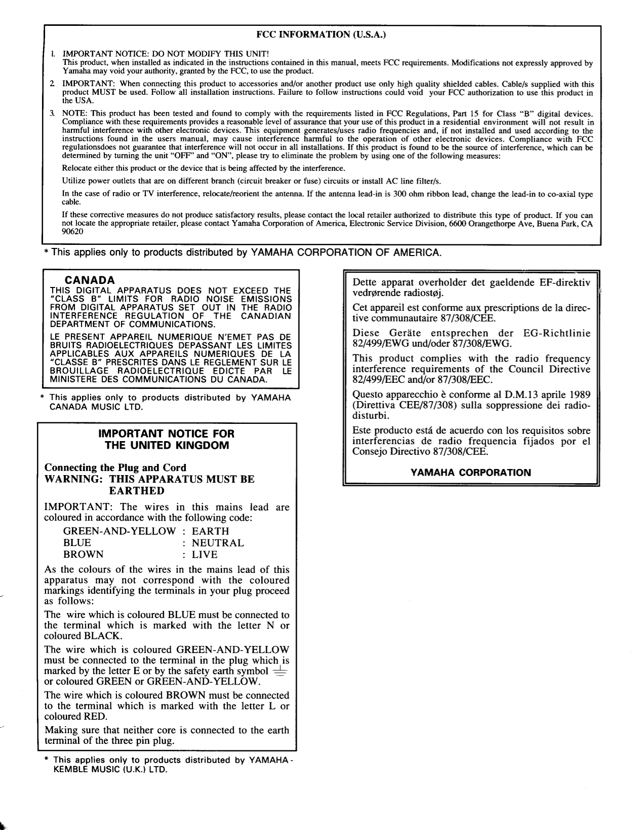 Yamaha DEQ5E Digital Equalizer Owner/ User Manual (Pages: 43)