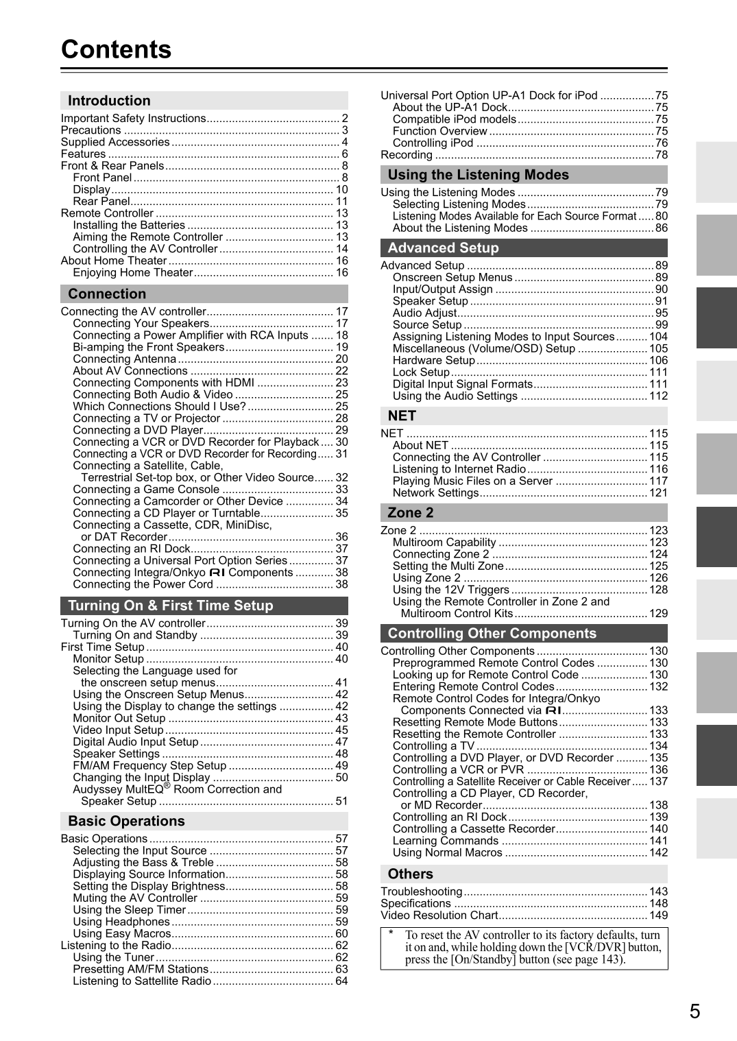 Integra DHC-40.1 AV Controller Owner's/ User Manual (Pages: 152)