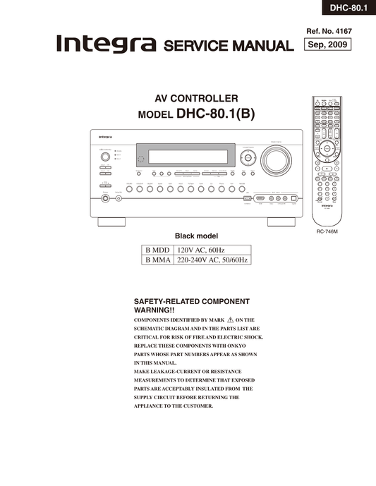 Integra DHC-80.1 AV Receiver Service Manual (Pages: 230)