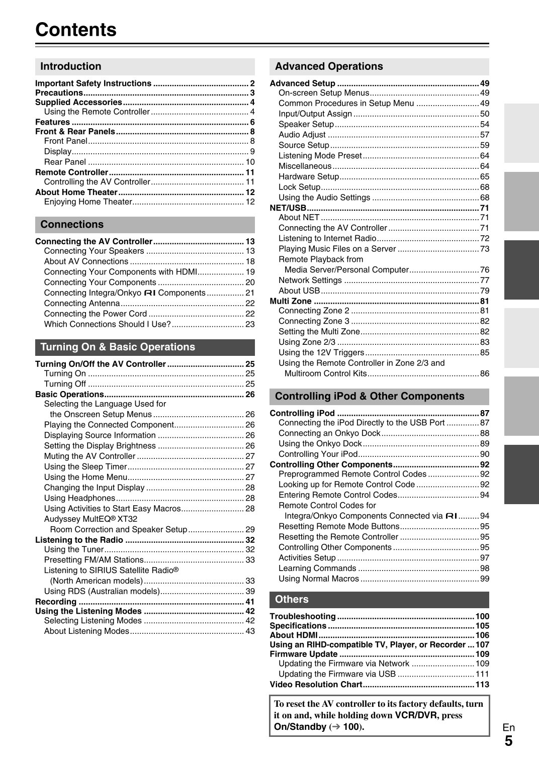 Integra DHC-80.2 AV Controller Owner's/ User Manual (Pages: 116)