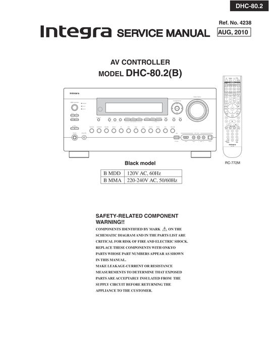 Integra DHC-80.2 AV Receiver Service Manual (Pages: 218)