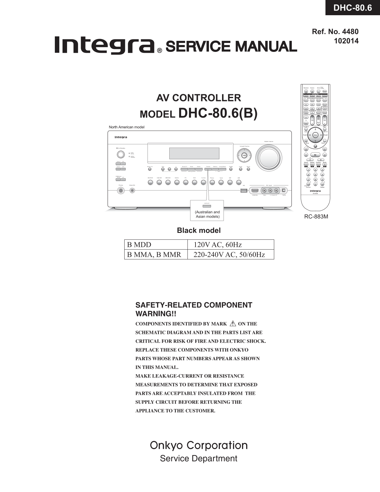 Integra DHC-80.6 AV Receiver Service Manual (Pages: 131)