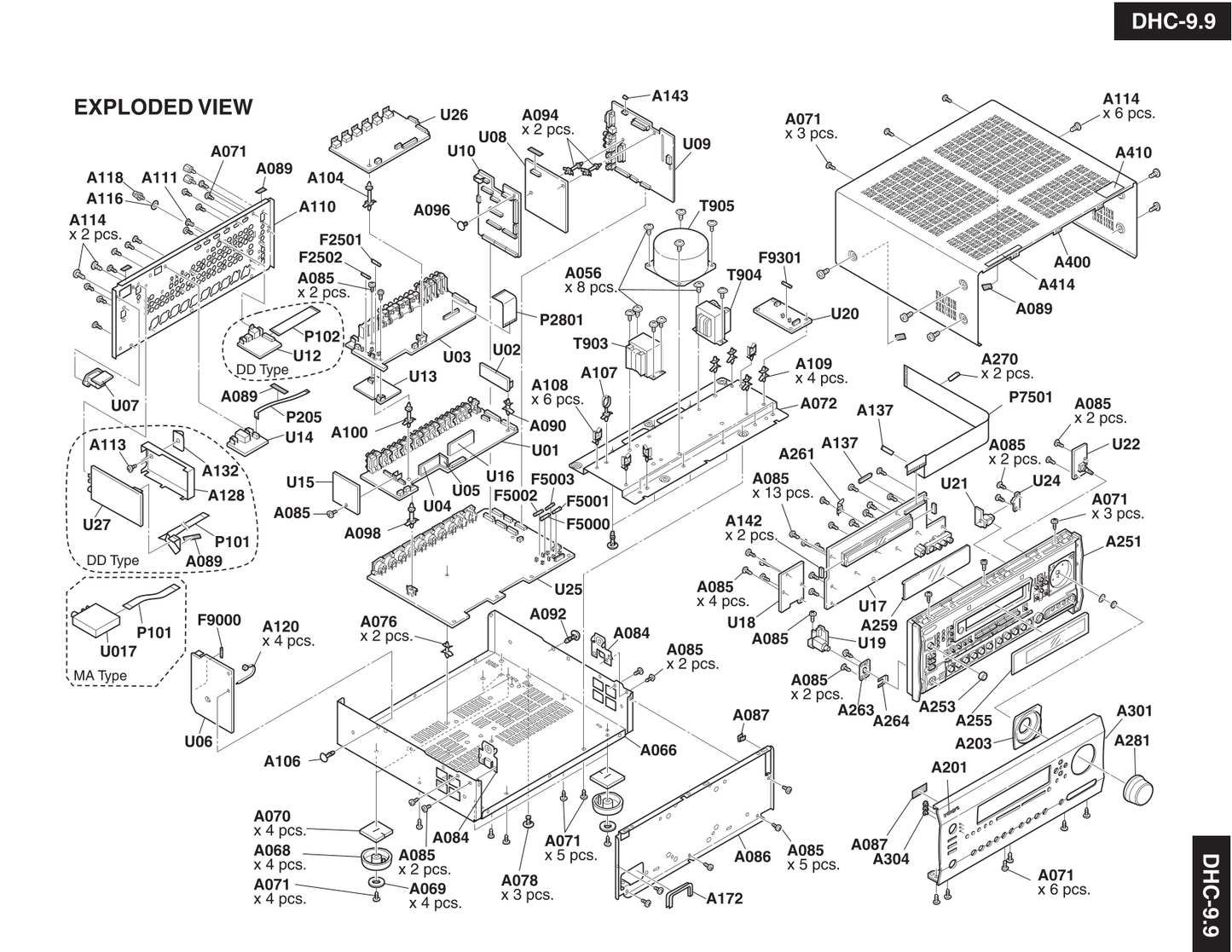 Integra DHC-9.9 AV Receiver Service Manual (Pages: 222)