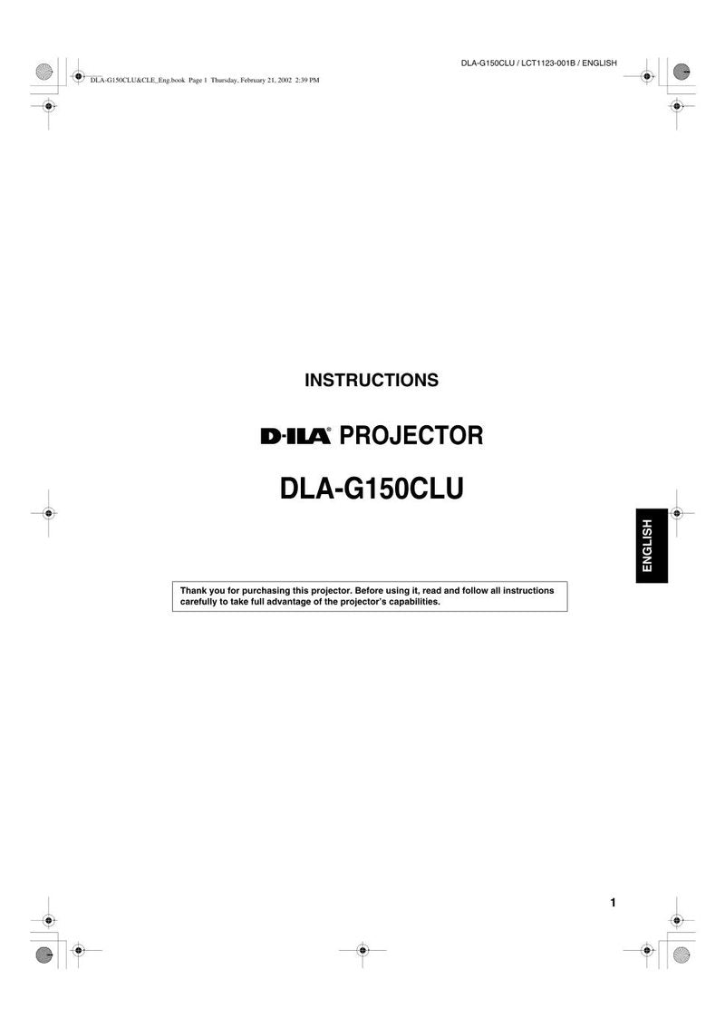 JVC DLAG150CLE DLAG150CLU Projector Operating Manual