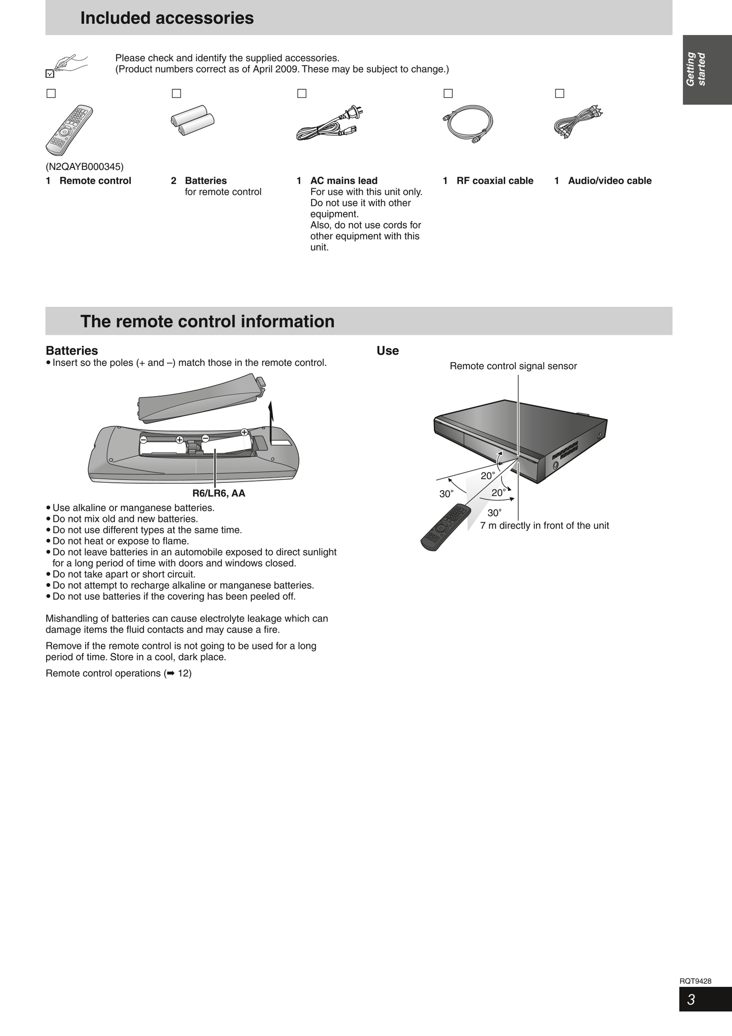 Panasonic DMR-BW750 & DMR-BW850 Blu-Ray Player Owner's/ User Manual (Pages: 124)