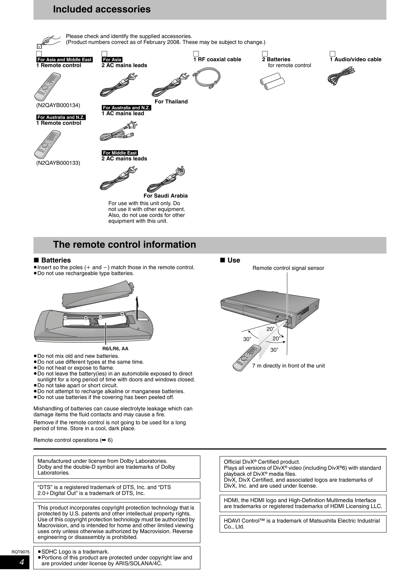 Panasonic DMR-EH58 & DMR-EH68 DVD Player/ Recorder Owner's/ User Manual (Pages: 80)