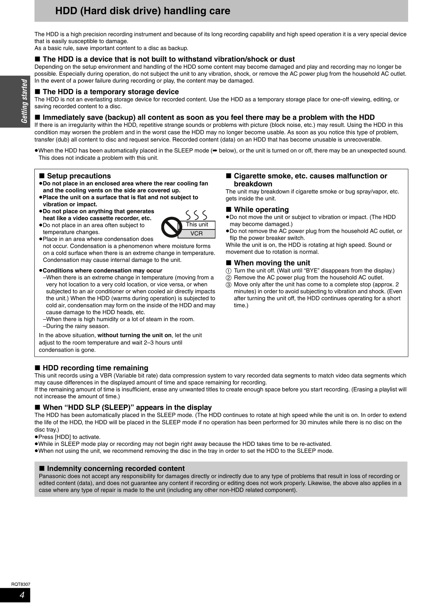 Panasonic DMR-EH60 DVD Player/ Recorder Owner's/ User Manual (Pages: 72)