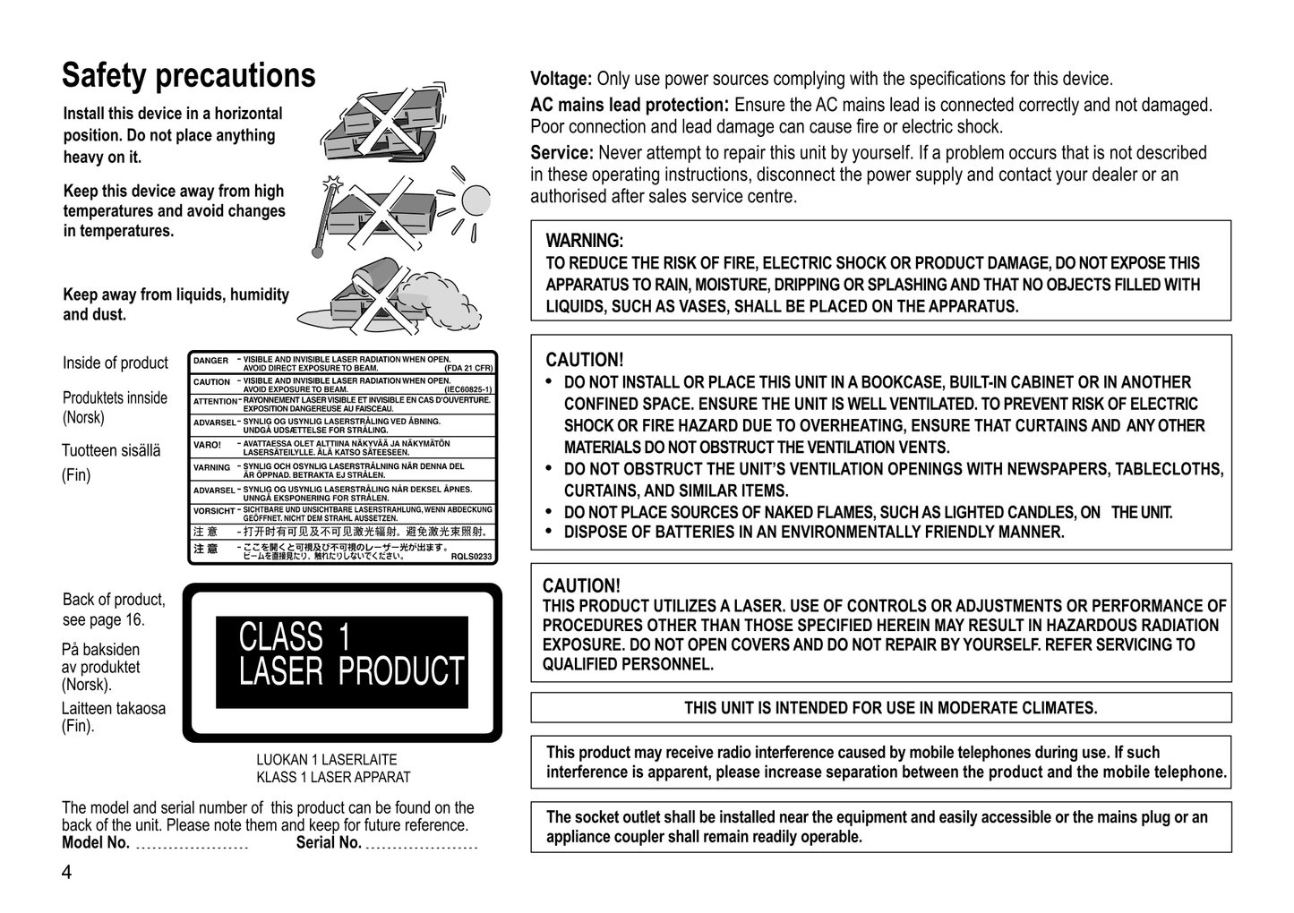 Panasonic DMR-EH80V DVD/VCR Combo Owner's/ User Manual (Pages: 128)