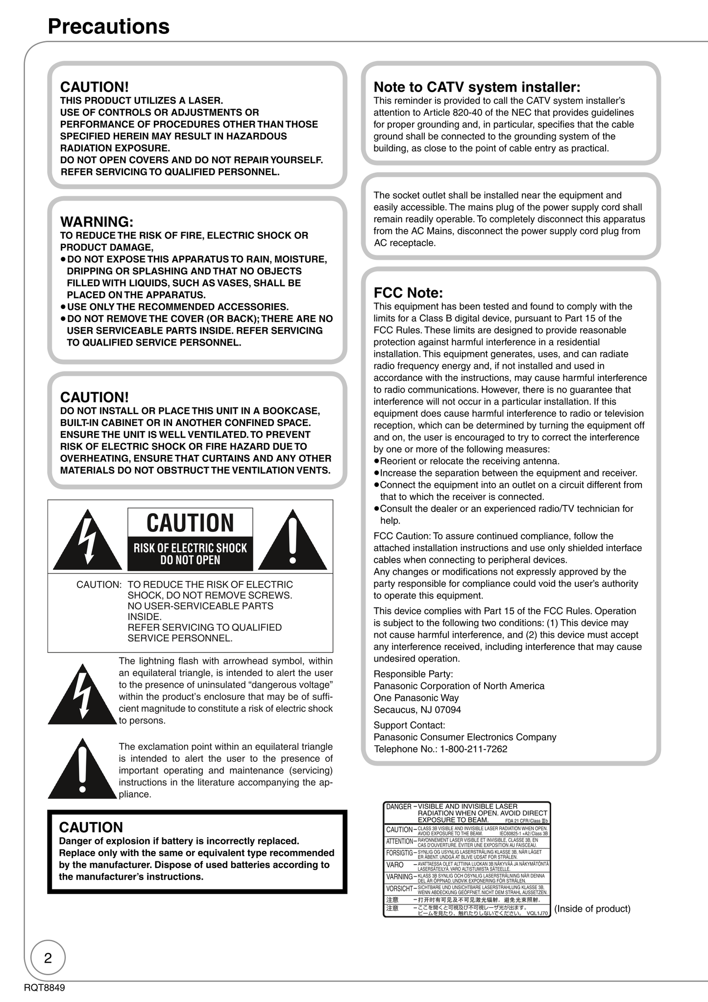 Panasonic DMR-EZ37V DVD/VCR Combo Owner's/ User Manual (Pages: 88)