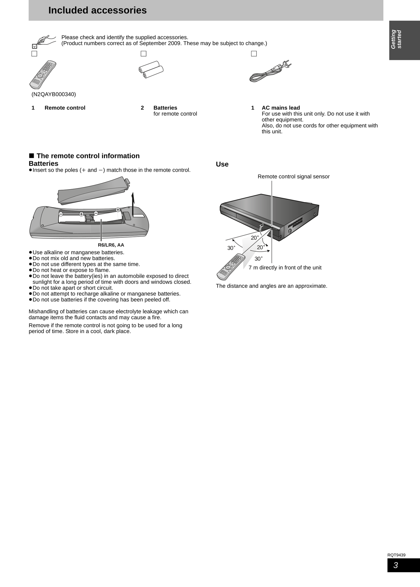 Panasonic DMR-XS350 DVD Player/ Recorder Owner's/ User Manual (Pages: 120)