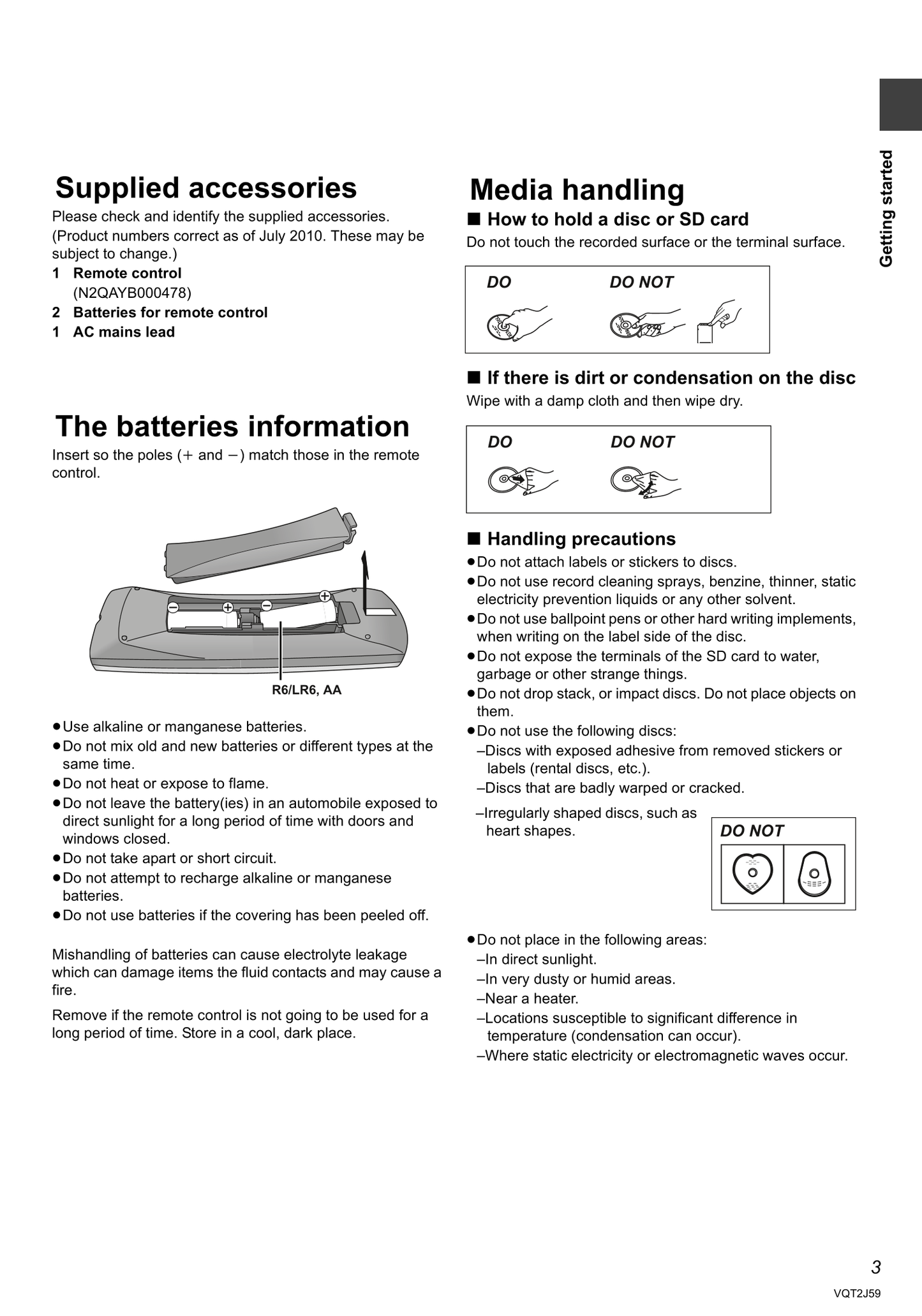 Panasonic DMR-XS385 DVD Player/ Recorder Owner's/ User Manual (Pages: 112)