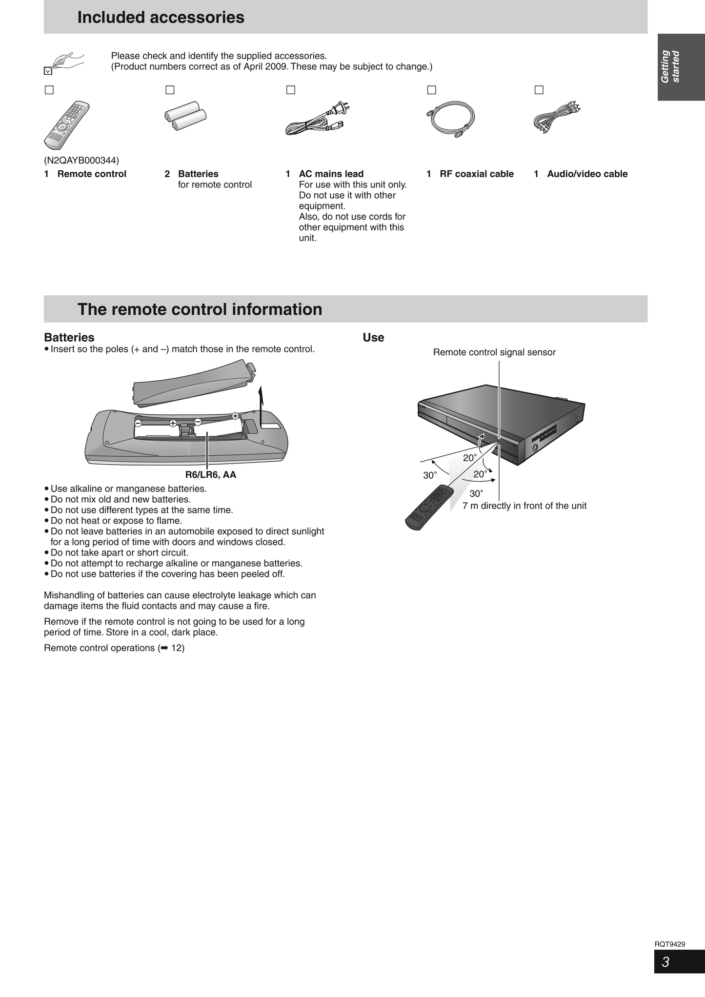 Panasonic DMR-XW350 & DMR-XW450 DVD Player/ Recorder Owner's/ User Manual (Pages: 120)