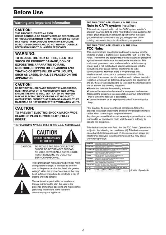 Panasonic DMRE75 DMRE75V DVD/VCR Combo Player Operating Manual