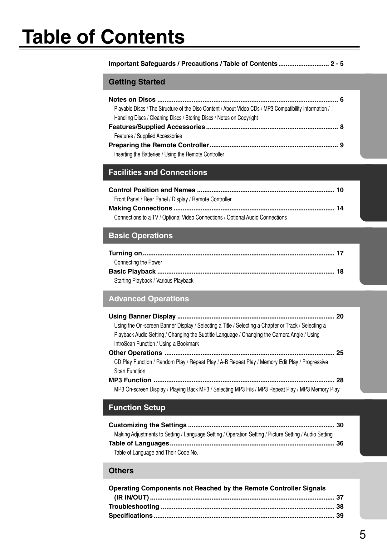 Integra DPC-5.3 DVD Changer Owner's/ User Manual (Pages: 40)