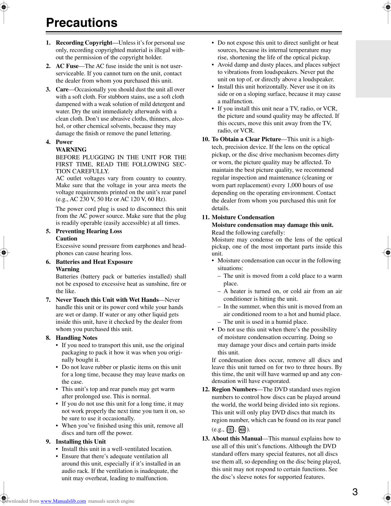 Integra DPC-7.9 DVD Changer Owner's/ User Manual (Pages: 56)