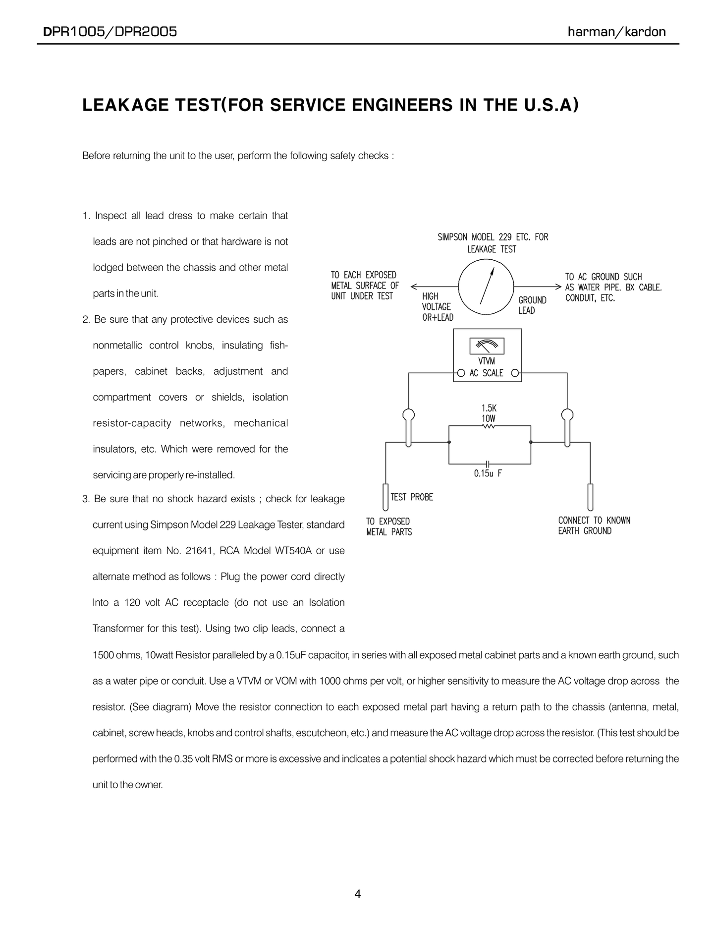 Harman/ Kardon DPR1005 & DPR2005 AV Receiver Service Manual (Pages: 127)