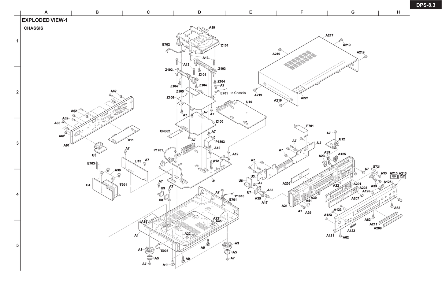 Integra DPS-8.3 DVD Player Service Manual (Pages: 99)