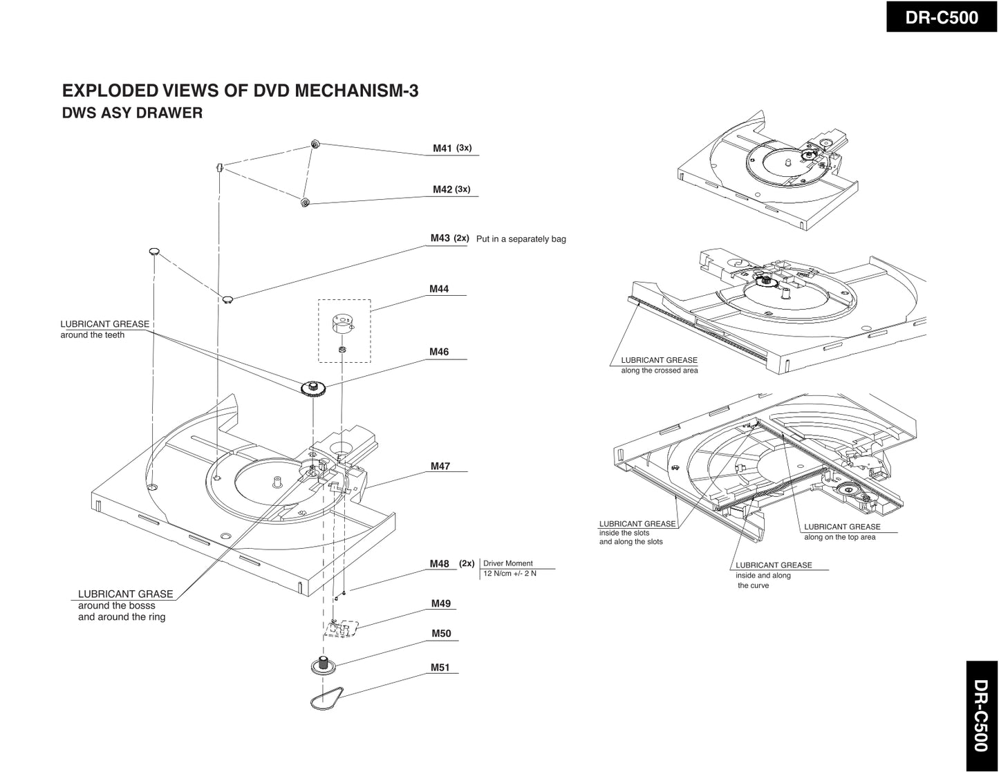 Onkyo DR-C500 DVD Player/ Receiver Service Manual (Pages: 56)