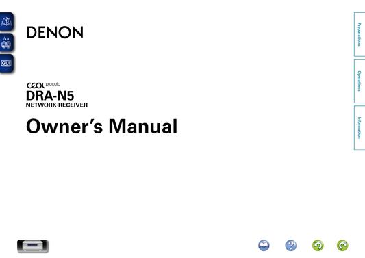 Denon DRA-N5 Network Receiver Owner/ User Manual (Pages: 60)