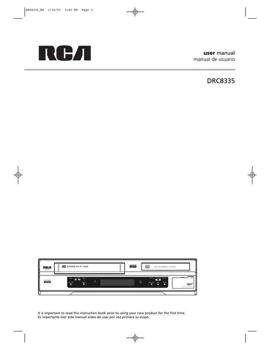 RCA DRC8335 Home Theater System Operating Manual