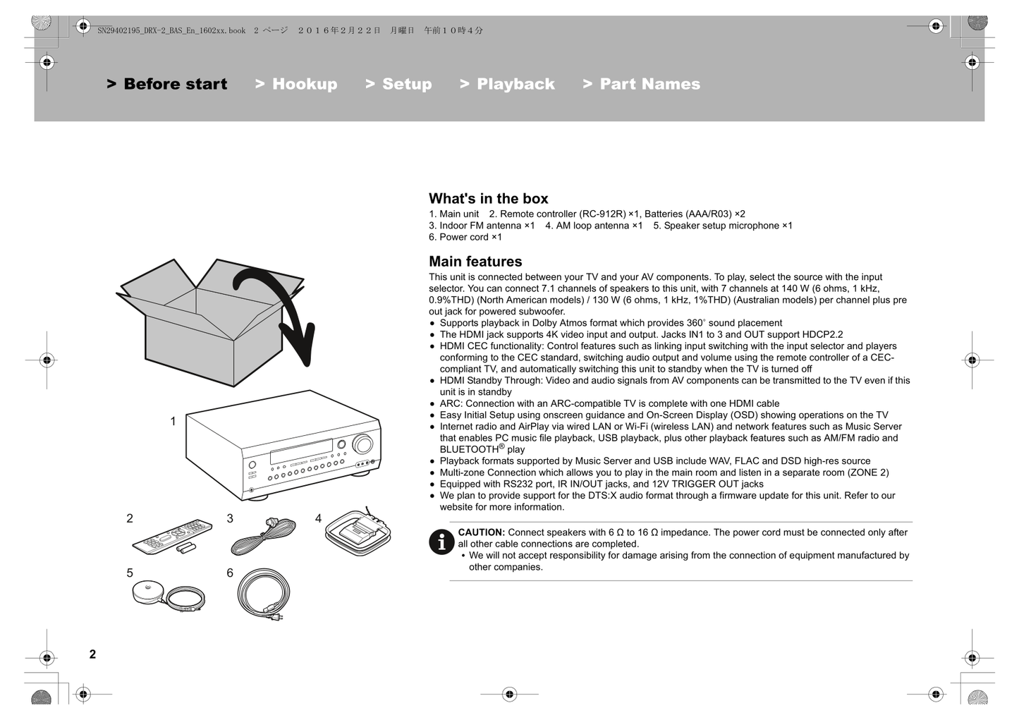 Integra DRX-2 AV Receiver Owner's/ User Manual (Pages: 32)