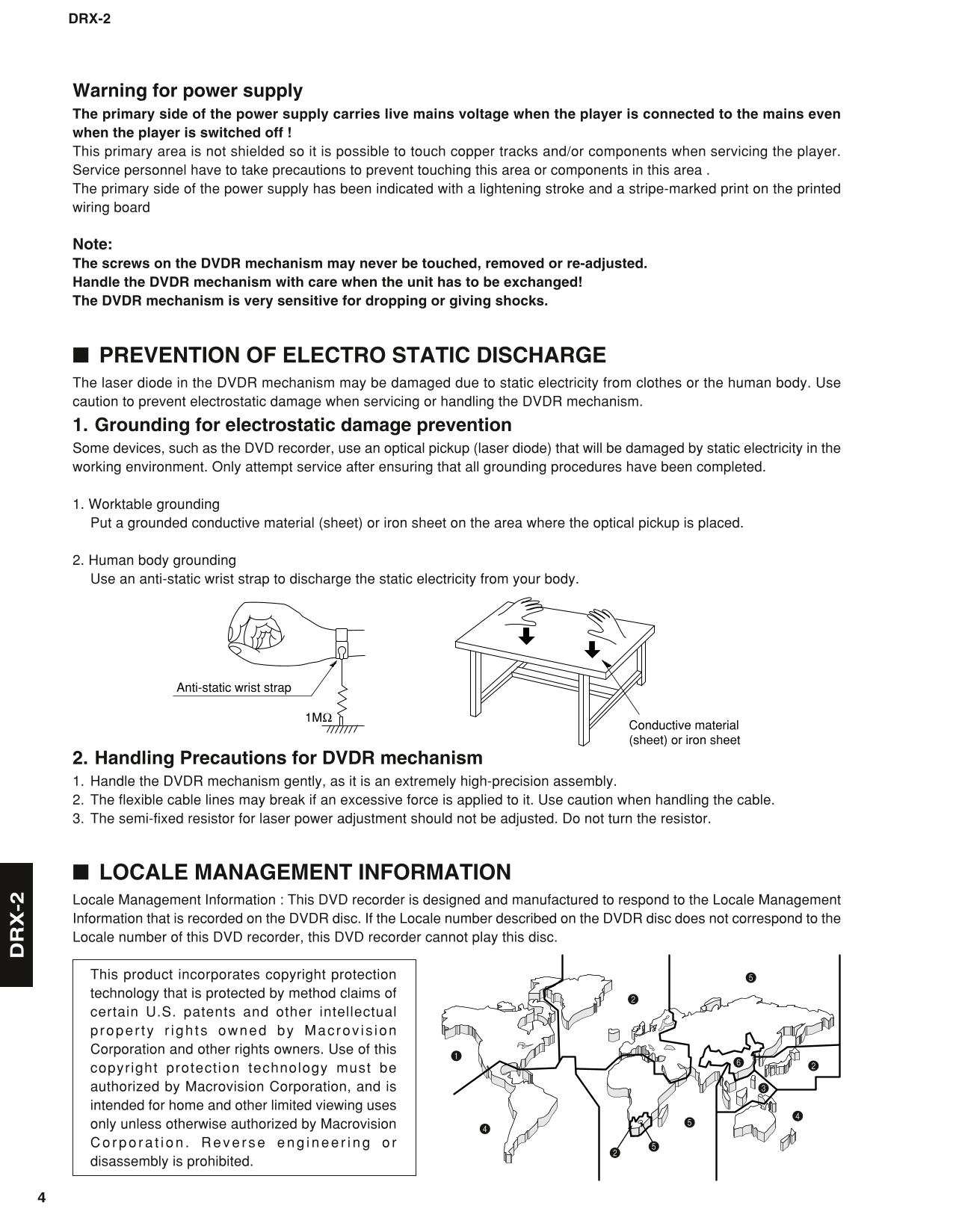 Yamaha DRX-2 DVD Recorder Service Manual (Pages: 190)