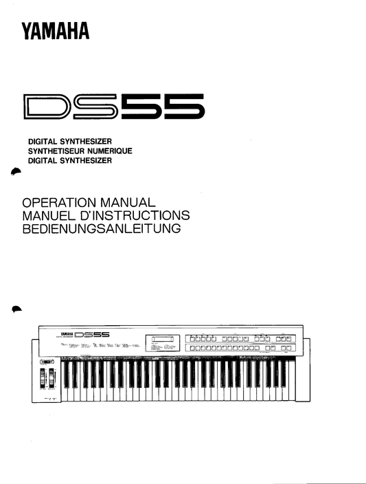 Yamaha DS55 Digital Synthesizer Owner/ User Manual (Pages: 39)