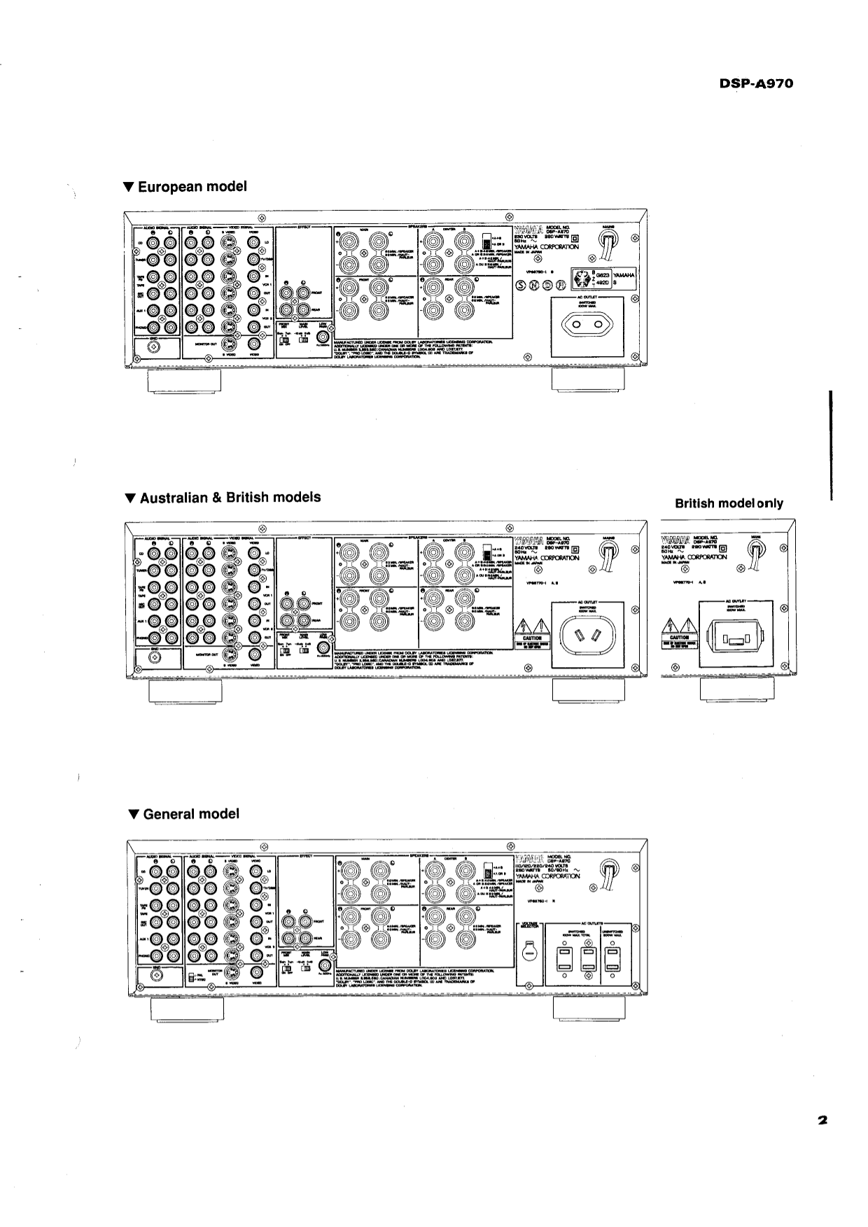 Yamaha DSP-A970 Digital Sound Processing Amplifier Service Manual (Pages: 51)