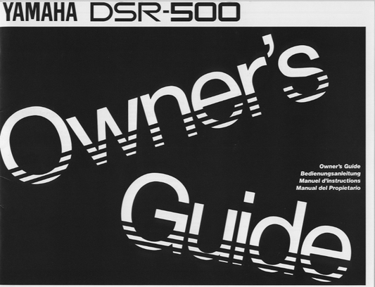 Yamaha DSR-500 Digital Keyboard Piano Owner's/ User Manual (Pages:32)