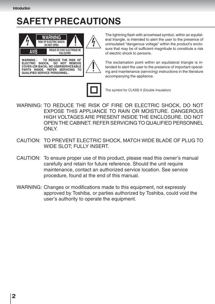 Toshiba DST3100 Satellite Receiver Operating Manual