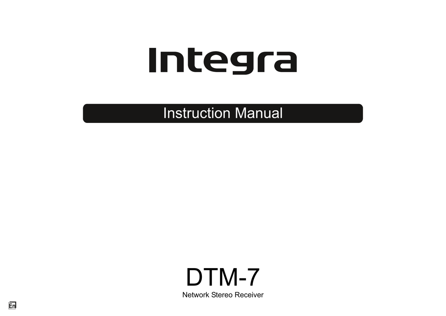 Integra DTM-7 Network Stereo Receiver Owner's/ User Manual (Pages: 61)