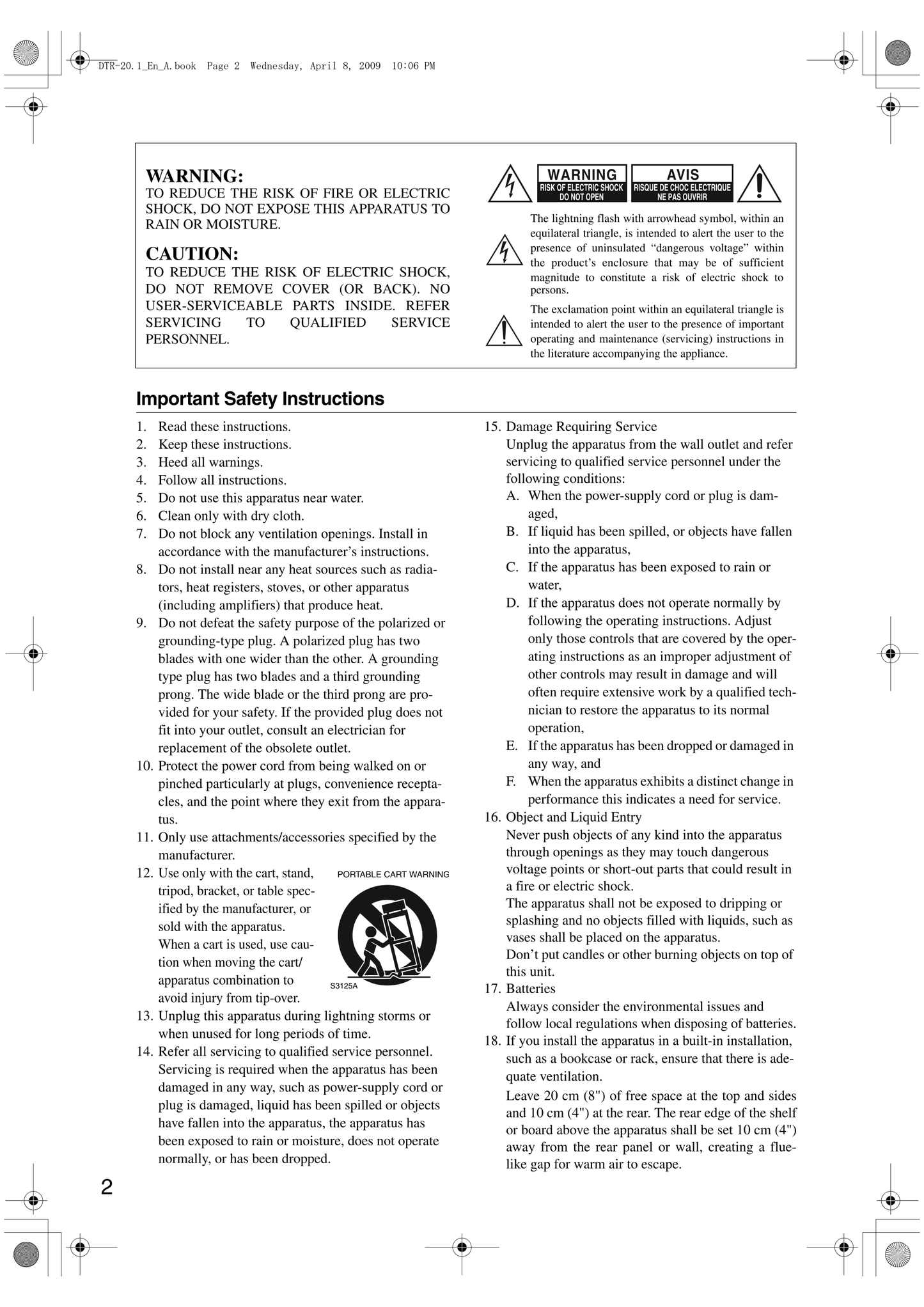 Integra DTR-20.1 AV Receiver Owner's/ User Manual (Pages: 96)