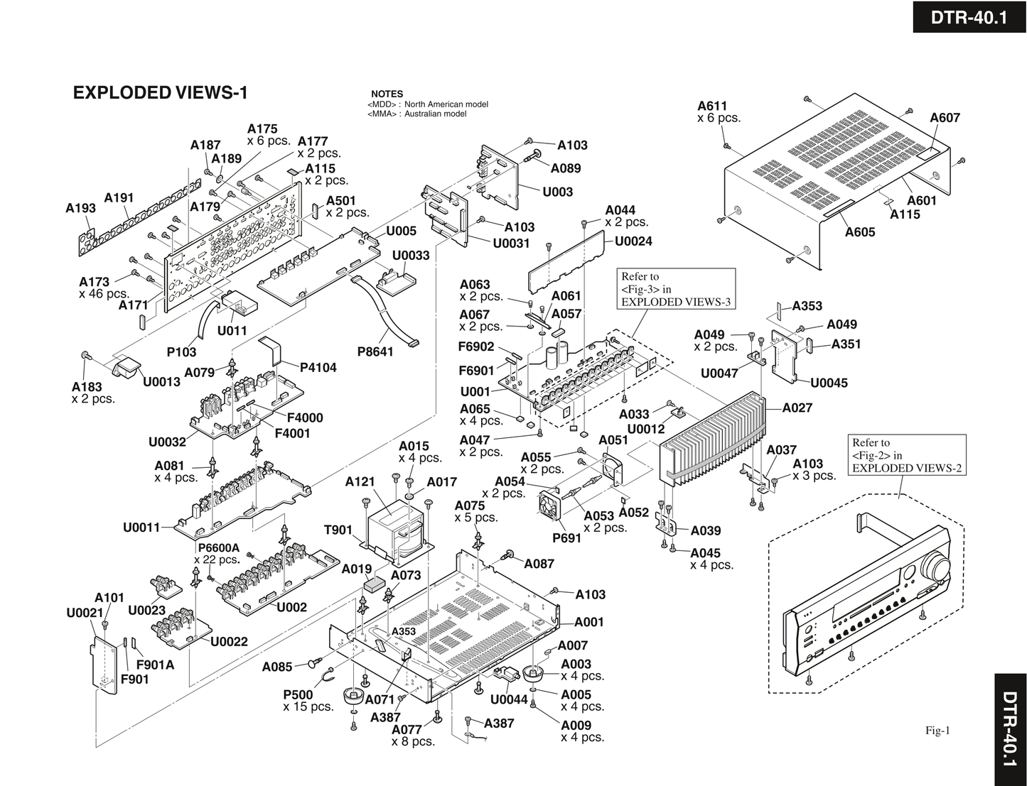 Integra DTR-40.1 AV Receiver Service Manual (Pages: 150)