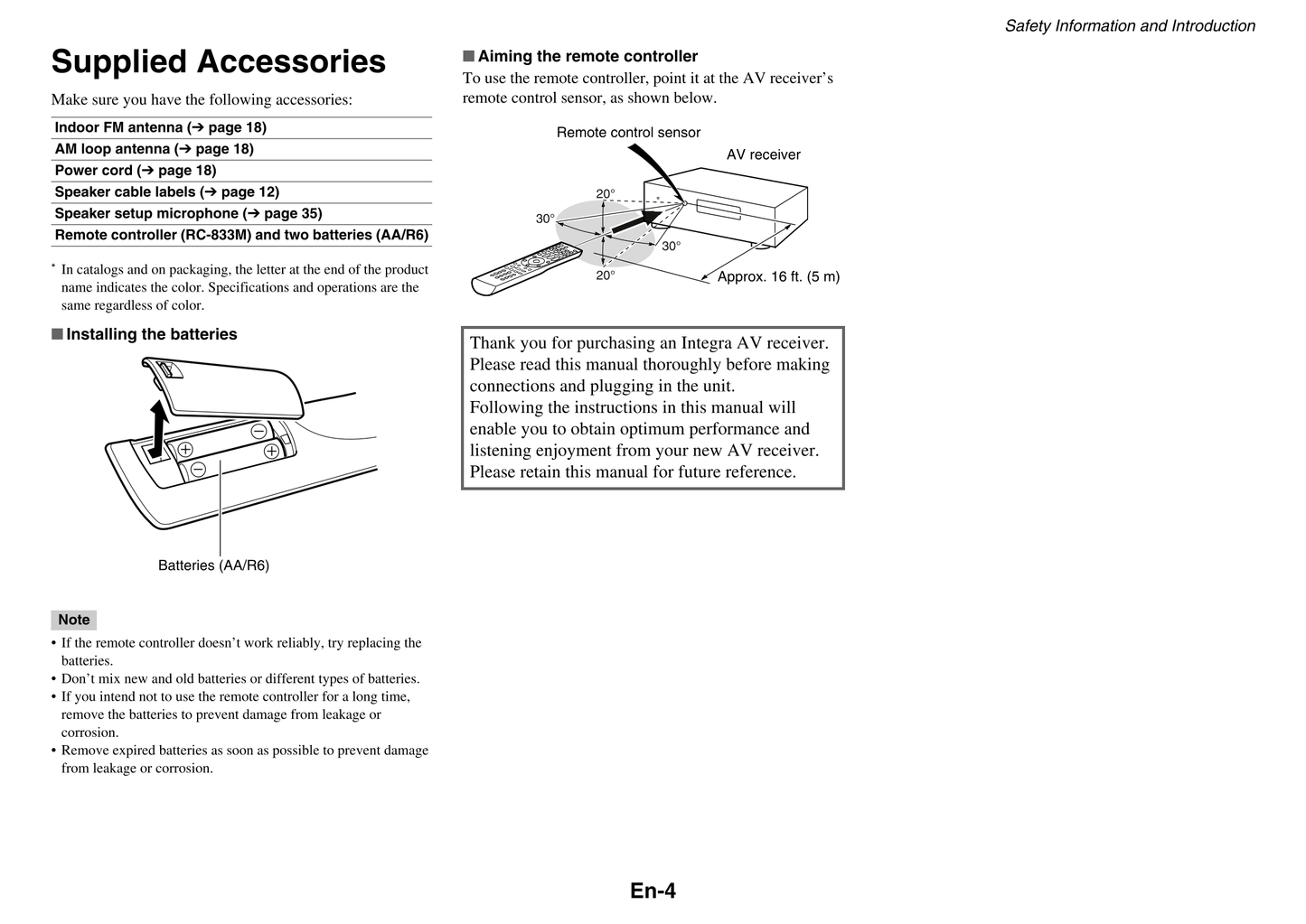 Integra DTR-40.4 AV Receiver Owner's/ User Manual (Pages: 104)