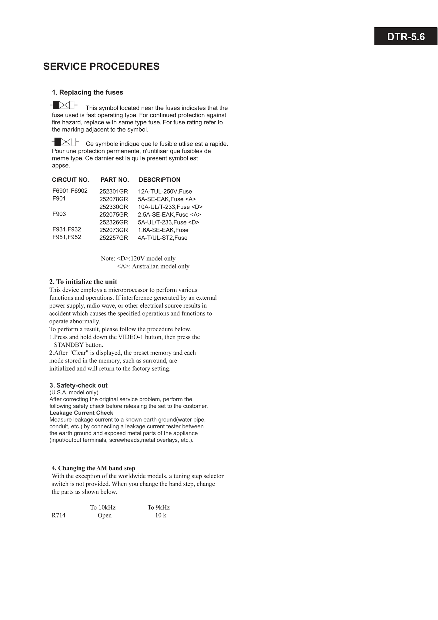 Integra DTR-5.6 AV Receiver Service Manual (Pages: 114)