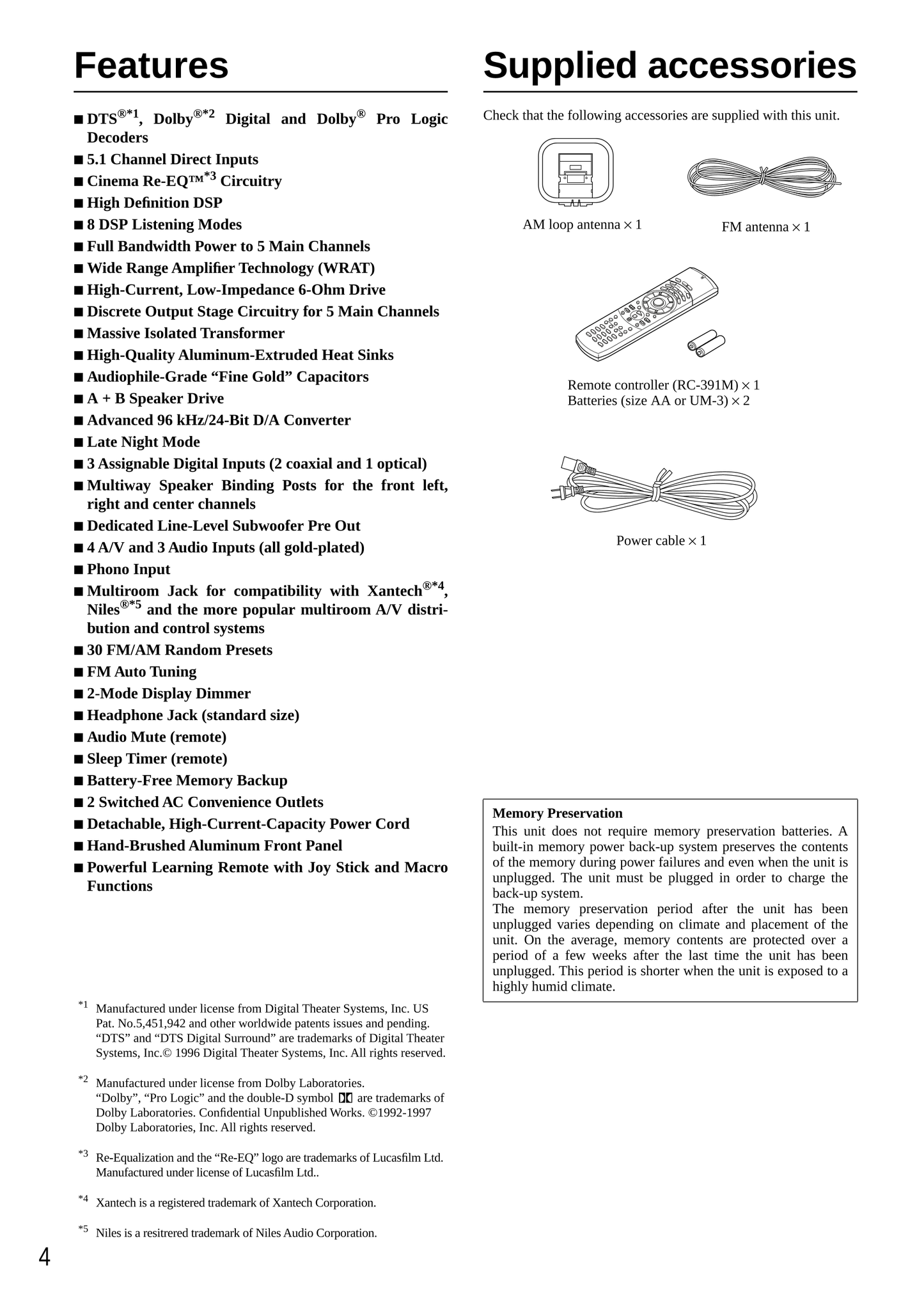 Integra DTR-5 AV Receiver Owner's/ User Manual (Pages: 44)