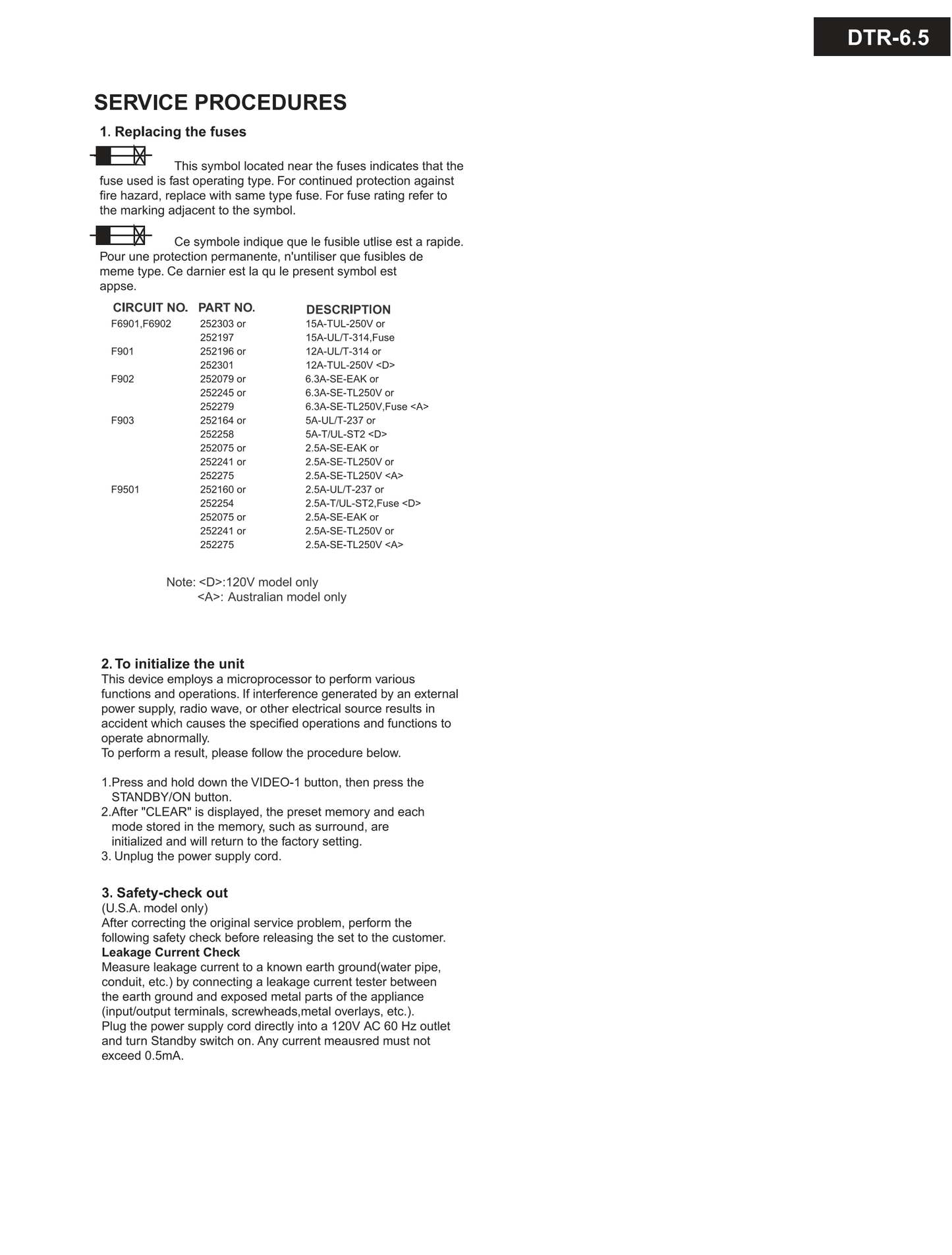 Integra DTR-6.5 AV Receiver Service Manual (Pages: 100)