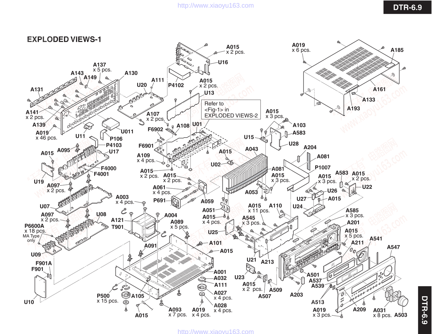 Integra DTR-6.9 AV Receiver Service Manual (Pages: 155)