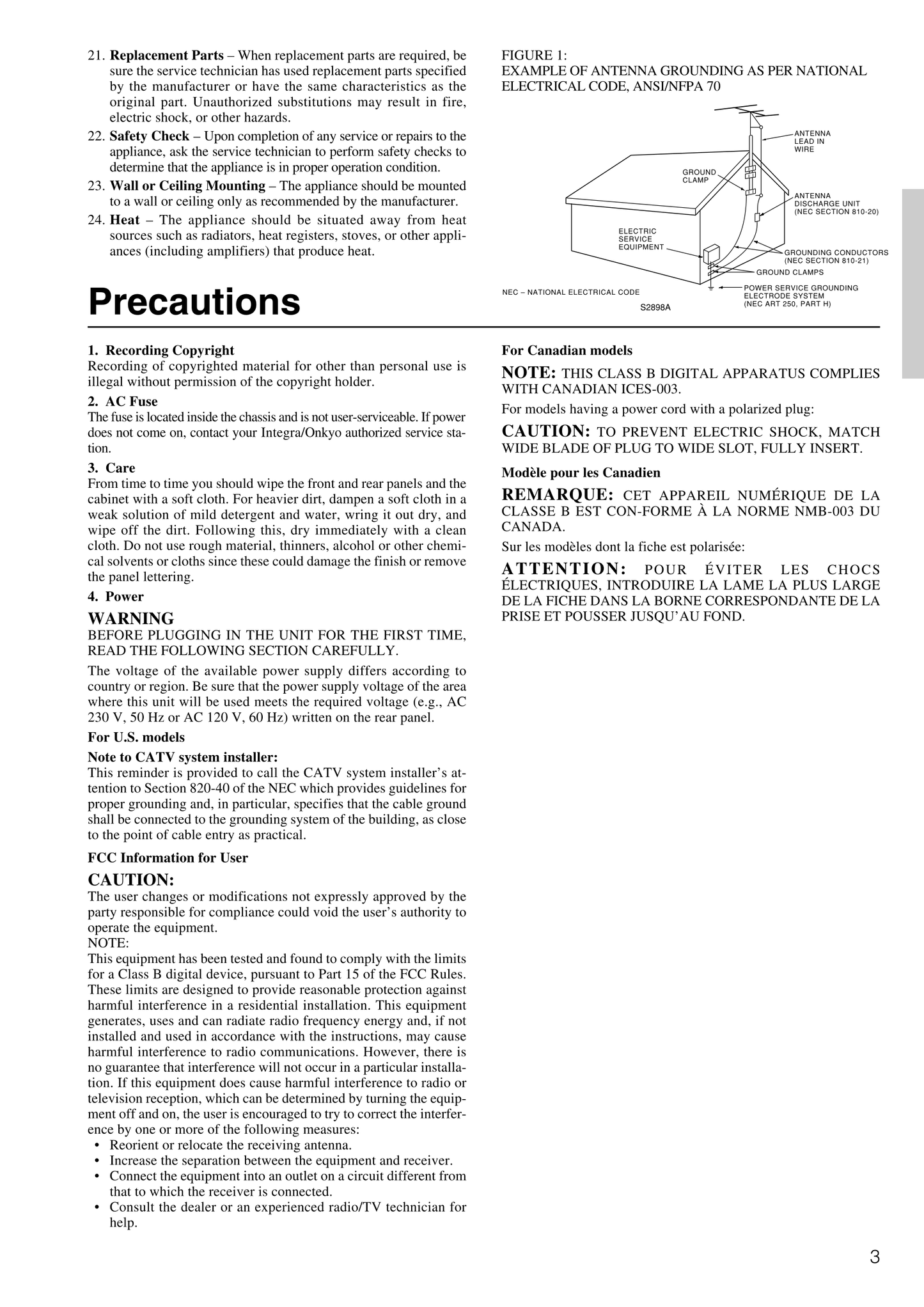 Integra DTR-7.2 AV Receiver Owner's/ User Manual (Pages: 76)