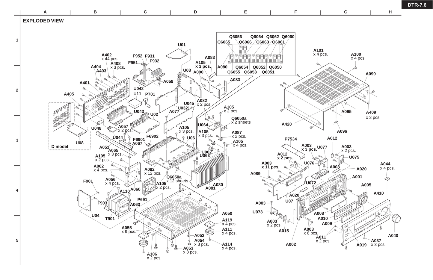 Integra DTR-7.6 AV Receiver Service Manual (Pages: 152)